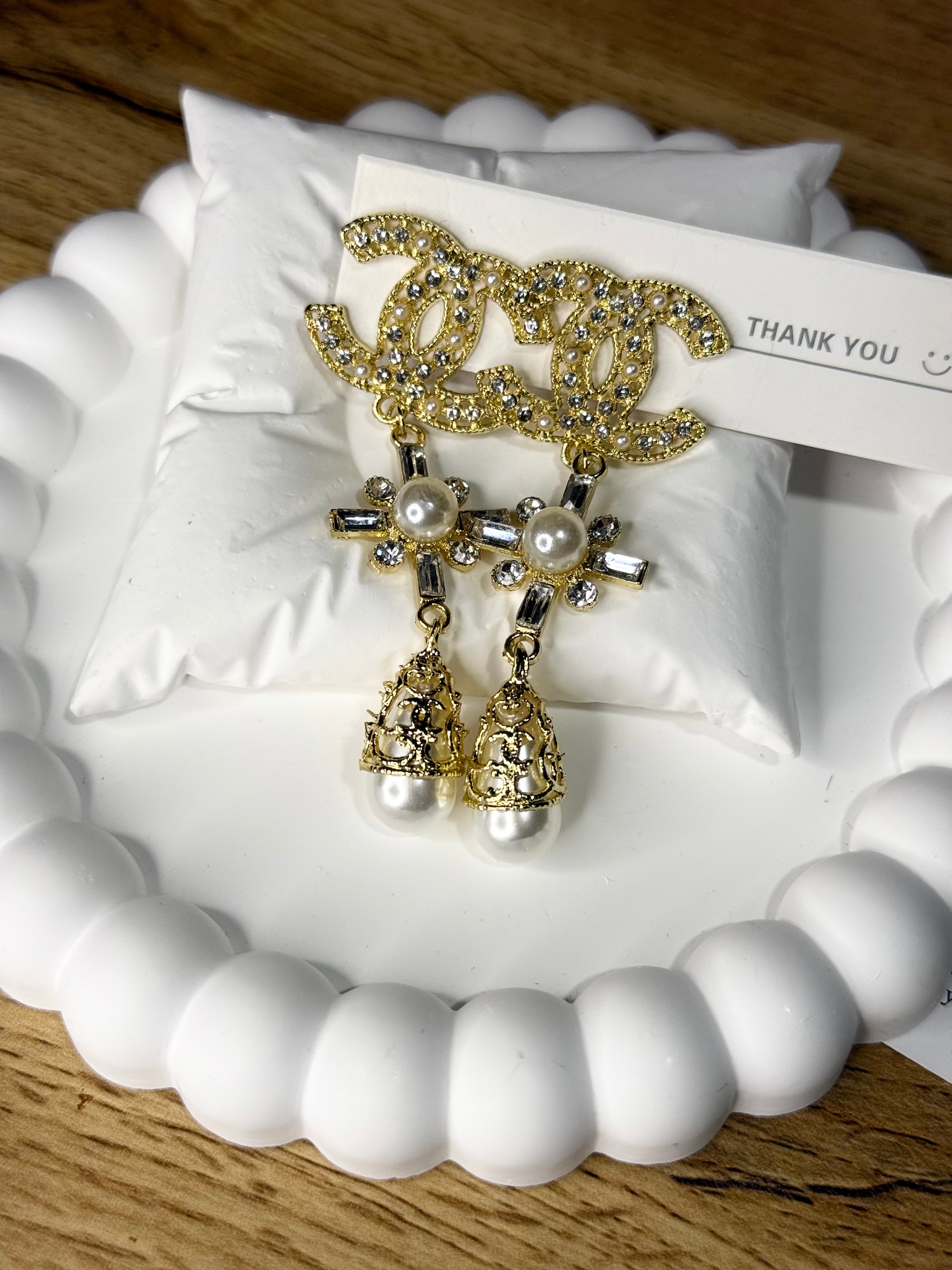 Designer gold earrings