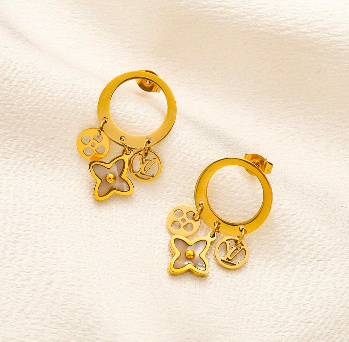 Gold earrings