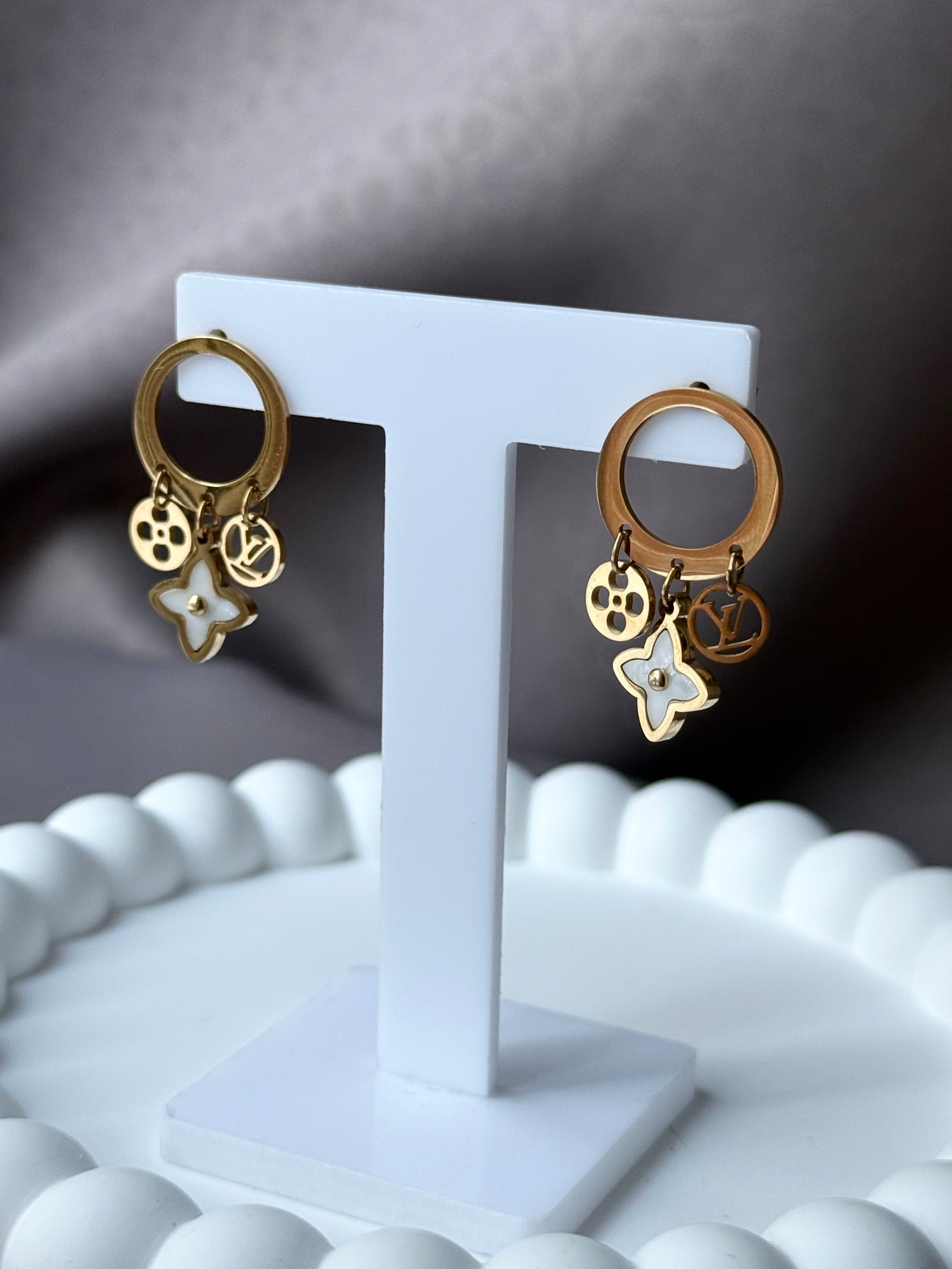 Gold earrings